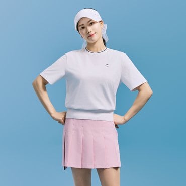 챌린저 여성 소로나 오버핏 블루종 라운드 반팔 티셔츠
