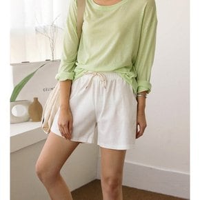 크래커 3부 린넨 숏팬츠 5color 여름 반바지 밴딩