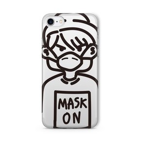 마스크 온 투명 젤리 핸드폰케이스 아이폰 8 se2 XS MAX XR 11 pro 갤럭시 노트10