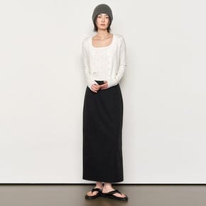 WOMAN 펀칭 레이스 U넥 가디건 [WHITE] / WBE1L44540