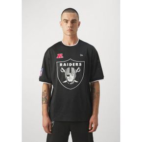 뉴에라 NFL LAS 베가스 RAIDERS 티셔츠 클럽 웨어 블랙 화이트