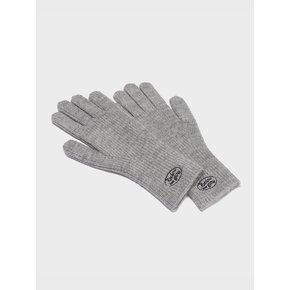 KNIT LOGO GLOVE GRAY