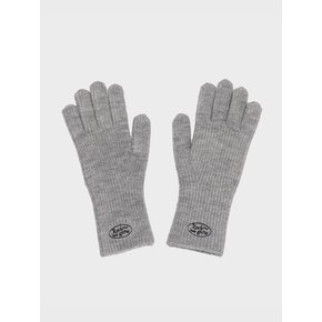 KNIT LOGO GLOVE GRAY