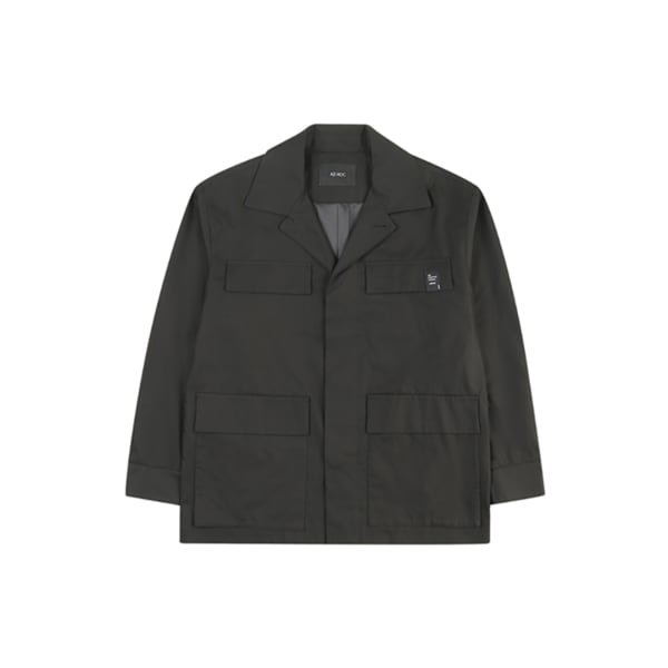 남성 오버핏 크롭 점퍼 (BLACK)