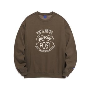 STAMP-FRONT SWEATSHIRTS (KHAKI)