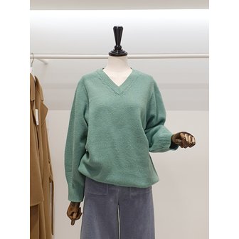 ZOOC [파주점] 쥬크 주크 루즈핏 캐시울혼방 V넥 니트 V254KSK943