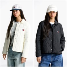 여성 쇼트 퀼팅 재킷 T32F0WJC20TWL1 TOMMY JEANS