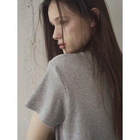 [5color] 라운드 골지 티셔츠