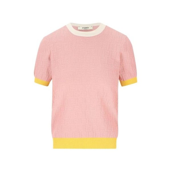 26SS 펜디 코튼 실크 스웨터 FZXE94 AW4S F1W0S LIGHT PINK DOM