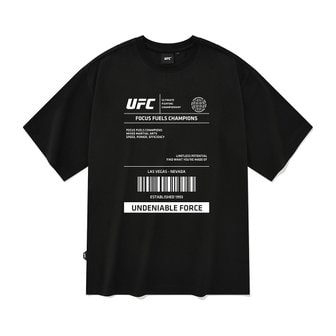 UFC SPORT UFC 레이블 릴렉스핏 반팔 티셔츠 블랙 U2SSU2307BK