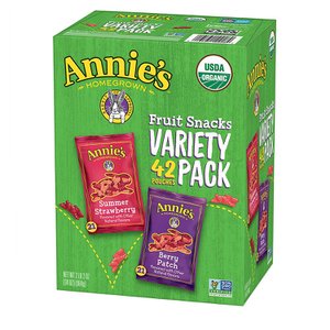  [해외직구]Annies Organic Fruit Snack 애니즈 오가닉 후르츠 스낵 버라이어티팩 아이간식 젤리과자 0.8oz(22g) 42입