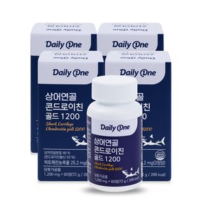 데일리원 상어연골 콘드로이친 골드 1200 저분자 1200mg X 60정 4통