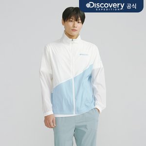 디스커버리 40%▼ 경량 이노블럭 하이넥 남성 바람막이 (S/BLUE)