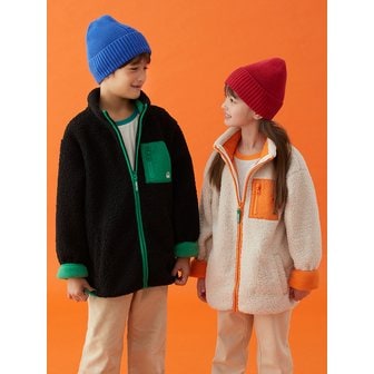 베네통키즈 키즈 공용 하이넥 플리스자켓