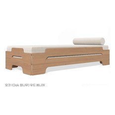 (SET 매트리스 포함) Stacking Bed Classic wood veneer 2단 [배송기간 8-12주 소요]