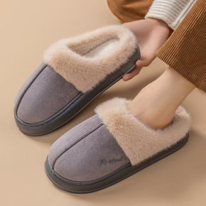 [1+1] 포그 스웨이드 털슬리퍼 보온실내화 외출화 겸용 5종