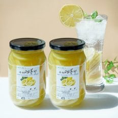 1+1 첨가물없는 수제과일청 레몬청 500g+레몬청 500g