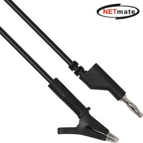 NETmate 바나나케이블블랙 악어클립 50cm X ( 2매입 )