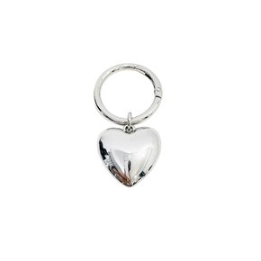 SILVER HEART KEYRING