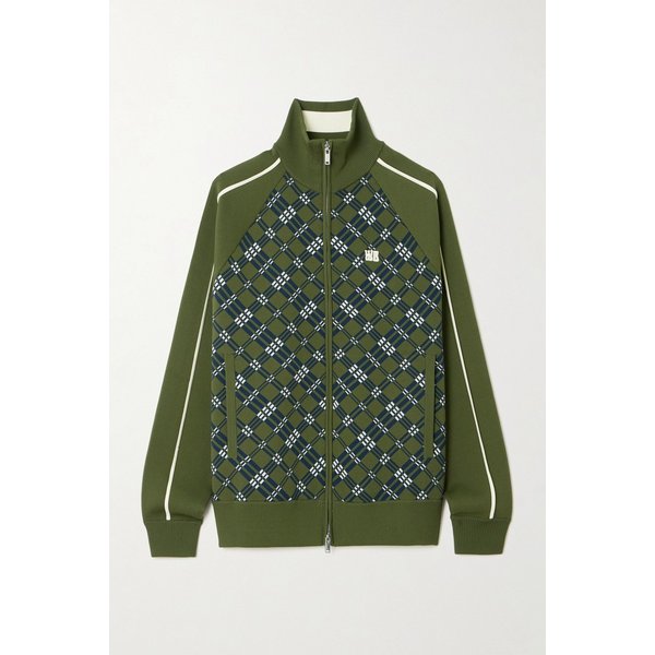 파워 자수 스트라이프 자카드 니트 트랙 재킷 46376663162975263