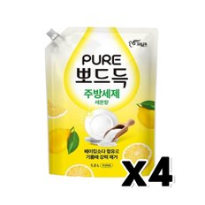 퓨어 뽀드득 주방세제 레몬향 1.2L x 4개