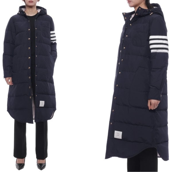 [부산점] 25FW 여성 사선 스트라이프 다운 롱패딩 (FOD025X 05222 415 25F)