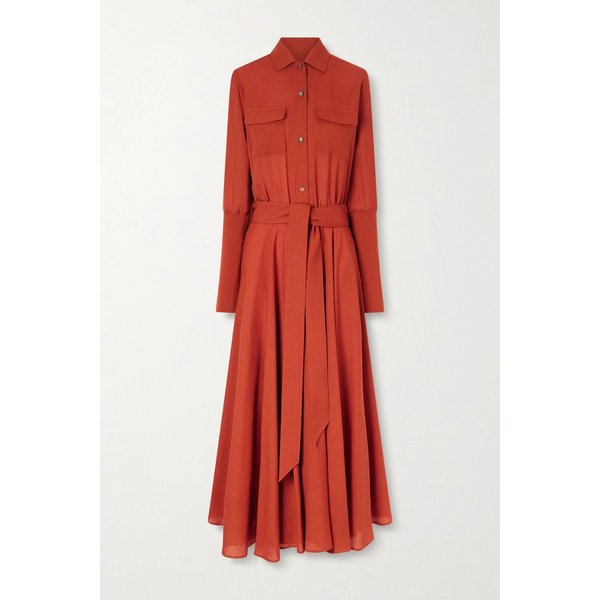 베를렌 벨티드 플리츠 울 미디 셔츠 원피스 46376663162953733