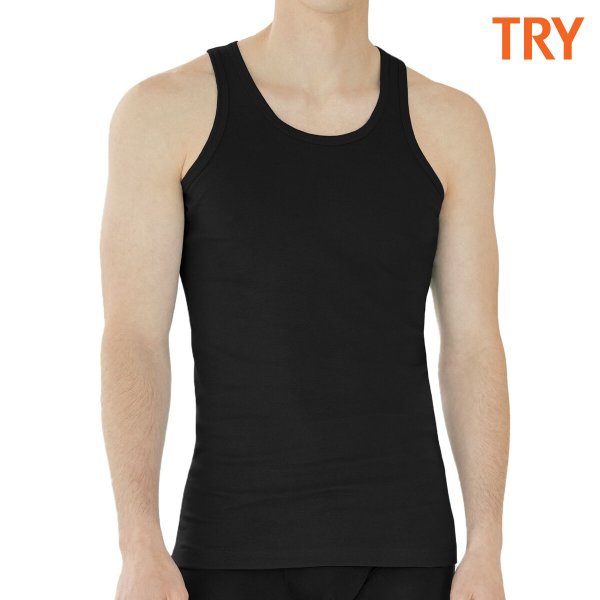 남성 순면 민소매 블랙 런닝 1매