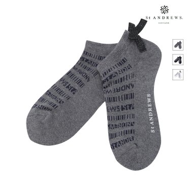 세인트앤드류스 [20%가격인하] 그레이 여성 레터링 리본 단목 양말 821D3SCA01_GY