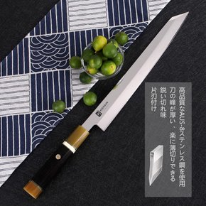 KEENSUN 270mm 부엌칼 경면 절단 칼 정경 사시미 부엌칼 칼날 둘레 스테인레스 스틸 편날 팔각형