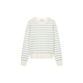 일라일 스트라이프 울 크루넥 니트 IA13452915101