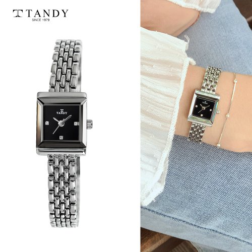 TANDY 탠디 럭셔리 여성용 쥬얼워치 (오스트리아 스톤 식입) T-4023 블랙