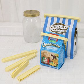 비닐 밀봉 클립 과자봉지 집게 (대)/(특대) 10개입 보관용 집게