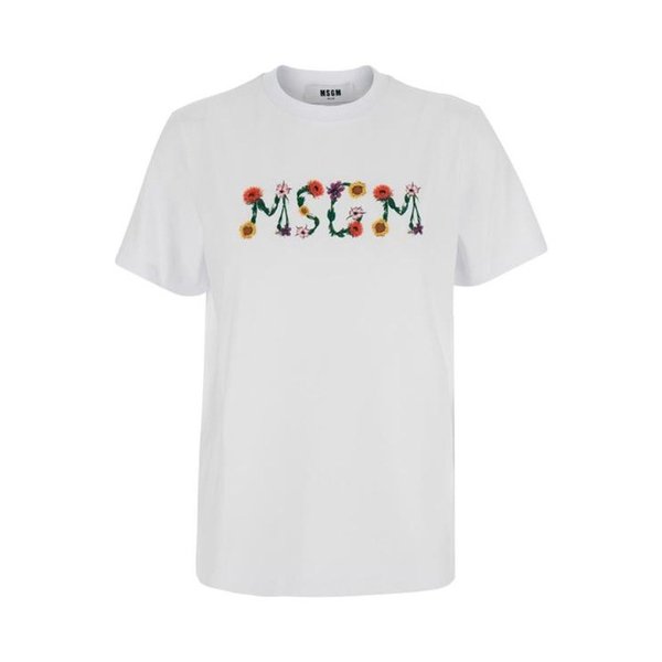 26SS 엠에스지엠 반팔 티셔츠 4041MDM124N 267002 01 WHITE DOM