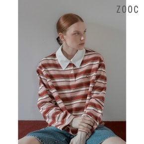 스트라이프 럭비 티셔츠 PK_Z254MSM215