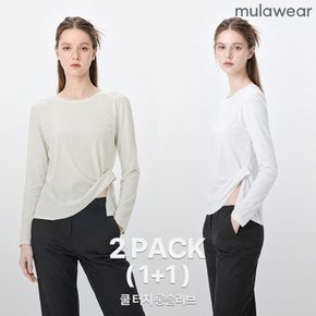 1+1 뮬라웨어 쿨터치 롱 슬리브 3 Color 종 택2