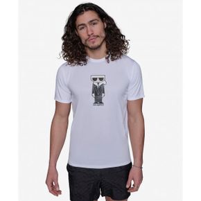 칼라거펠트 맨즈 Short-Sleeve Karl Doll Rashguard - 화이트 27004628 1388481