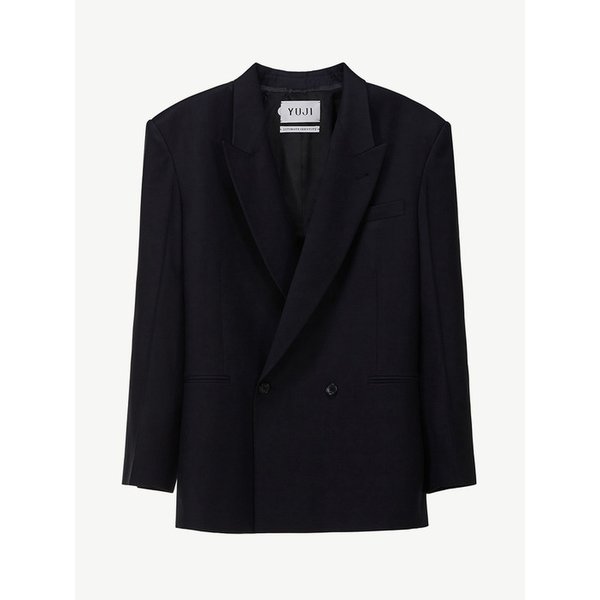 ACRE DOUBLE BREAST TAILORED JACKET_NAVY