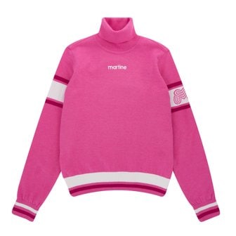 MARTINE GOLF [정상가 298000원]여성 기본 터틀스웨터 핑크 (Q0C240173)