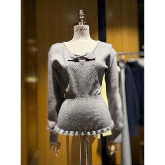 에고이스트 [시흥점] 여성 리본 포인트 니트 폴오버 (ES1JK211)