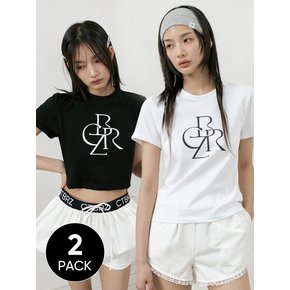 2PACK 베이직 로고 반팔 티셔츠 2종