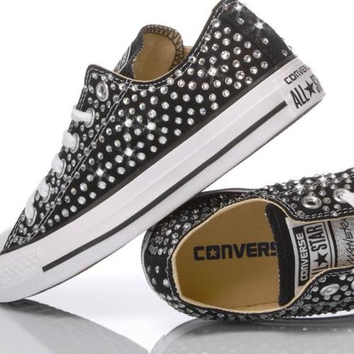 컨버스 스니커즈 149 CONVERSE SWAROVSKI BLACK OX White