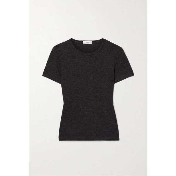 하리 골지 니트 티셔츠 브라운 1647597311551139