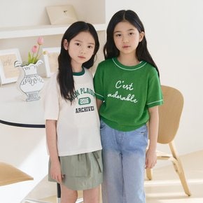 모던 배색 반팔티 IDRA25355