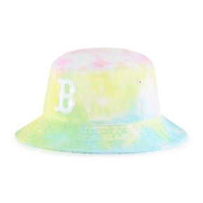 [해외] 47브랜드 1079556 MLB 보스턴 레드삭스 Rainbow Tie Dye Bucket 모자 화이트