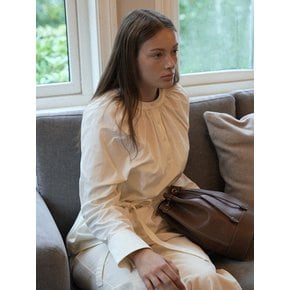 LIER HENRY NECK BLOUSE [CREAM]