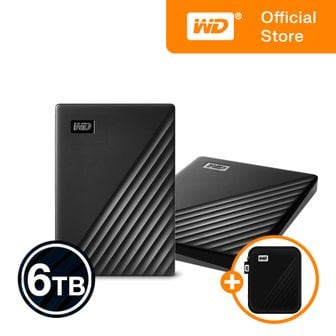 웨스턴디지털 [WD공식스토어/파우치증정/우체국택배] WD NEW My Passport 6TB 외장하드