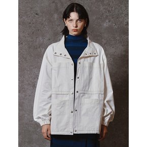 BIG POCKET STITCH JACKET - OFF WHITE