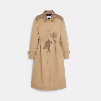 이스퀘어 5320525 Coach Signature Turnlock Trench