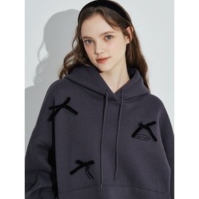 Velvet Ribbon Hoodie [Charcoal]